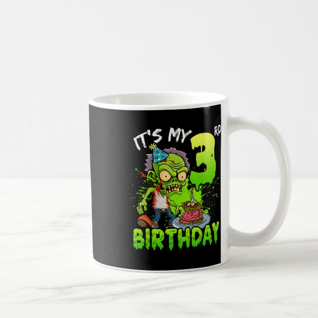 Mug C'est mon 3e anniversaire Zombie Lover 3 ans Garço (Droite)
