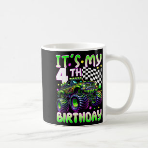 Mug C'est mon 4ème anniversaire garçon monster truck 4