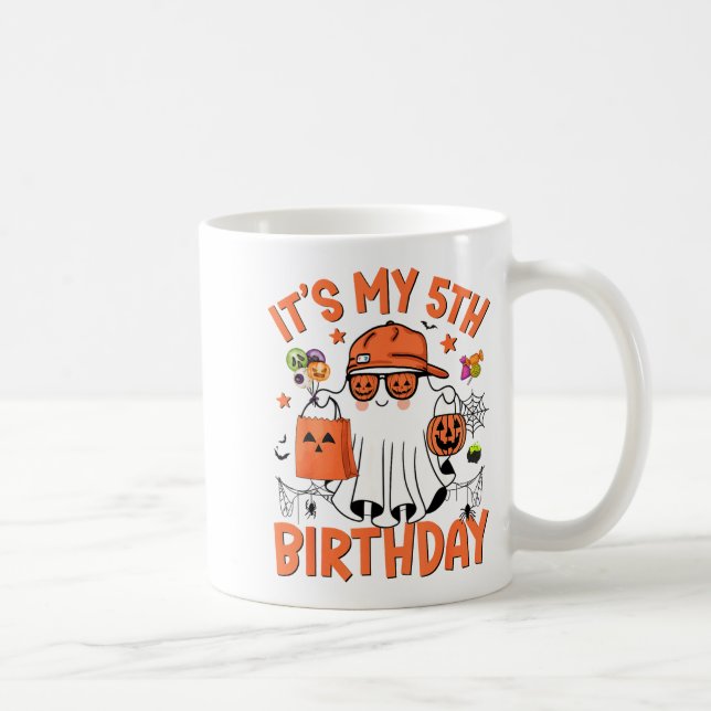 Mug C'est mon 5e anniversaire Funny Halloween Boo Fant (Droite)