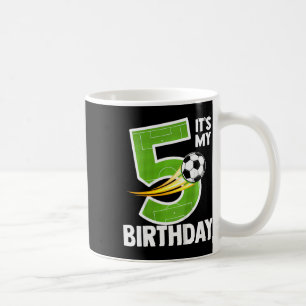 Mug C'est mon 5ème anniversaire garçon football Ll 5 a