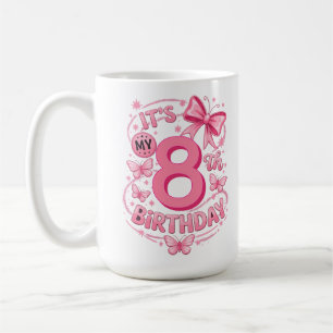 Mug C'est mon 8ème anniversaire Fête Princesse Fille a