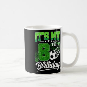Mug C'est mon 8ème anniversaire garçon ballon de footb
