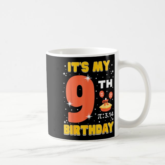 Mug C'est mon 9e anniversaire Pi Day Math 9 ans Enfant (Droite)