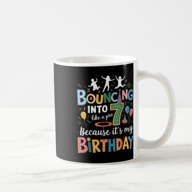 Mug C'est mon anniversaire 7e 7 ans Trampoline Jumping (Droite)