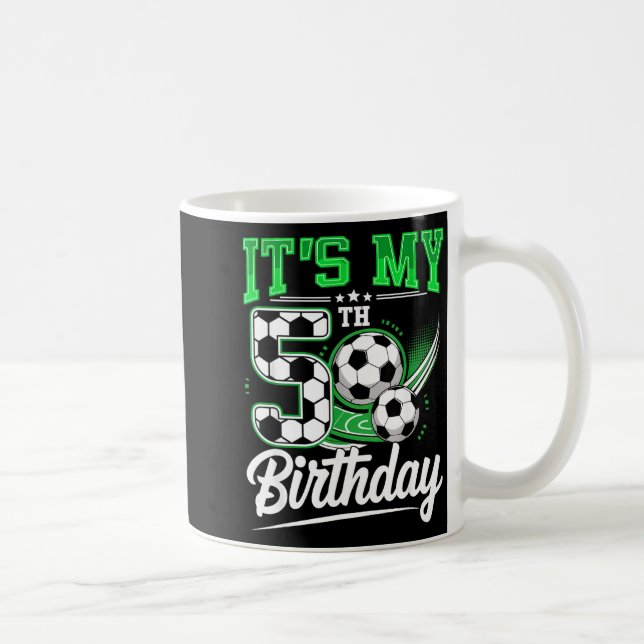 Mug C'est mon anniversaire pour mes 5 ans garçon ballo (Droite)