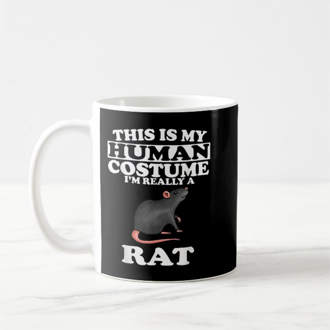 Mug C'est mon costume humain Je suis vraiment un Rat d (Gauche)