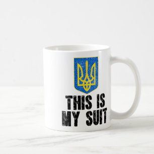 Mug C'est Mon Costume Soutien Ukraine Trident Ukrainie