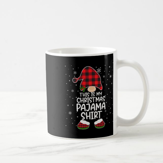 Mug C'Est Mon Pajama De Noël Gnome Xmas Rouge Plaid (Droite)