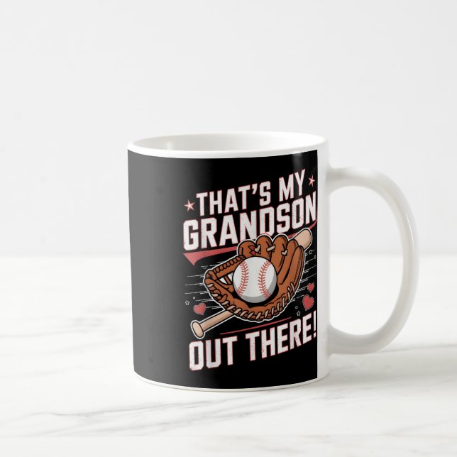Mug C'Est Mon Petit-Fils Là-Bas De Baseball Grand-Mère (Droite)