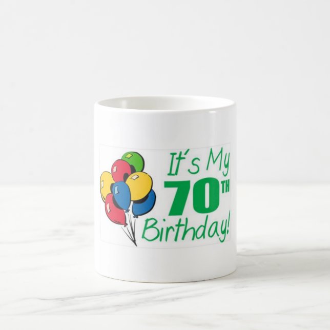 Mug c'est mon soixante-dixième anniversaire (Centre)