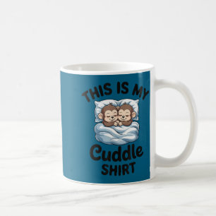 Mug C'est mon t-shirt câlin couple de singe mignon