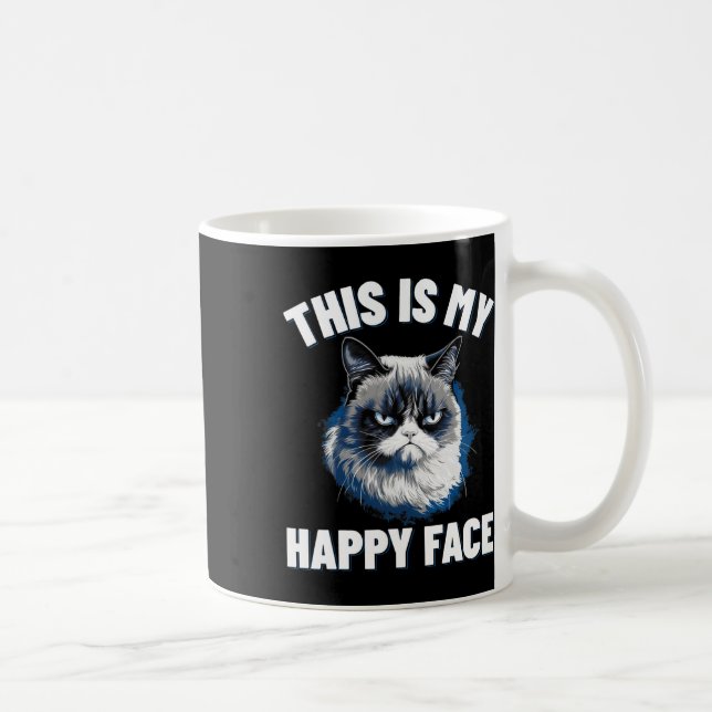 Mug C'Est Mon Visage Heureux - Chat Drôle Avec Le Visa (Droite)