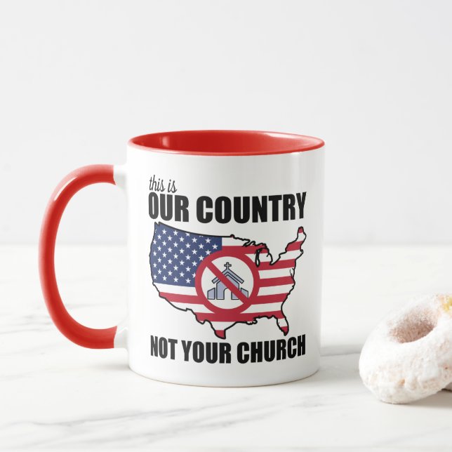Mug C'Est NOTRE Pays, PAS Votre Manifestation De L'Égl (Avec donut)