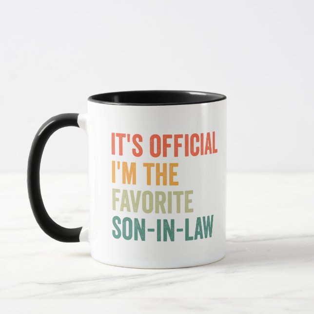 Mug C'est officiel Je suis le Favori en droit Drôle (Gauche)