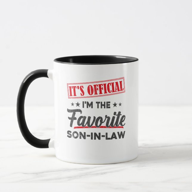 Mug C'est officiel Je suis le gendre favori (Gauche)