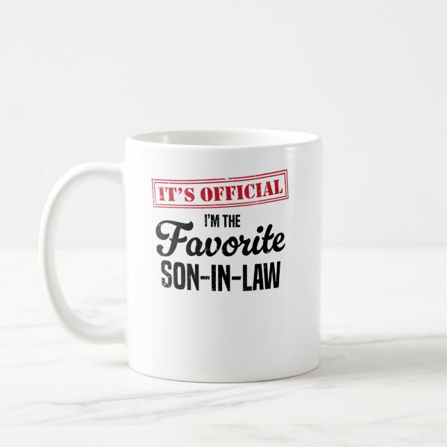 Mug C'est officiel que je suis le gendre préféré (Gauche)