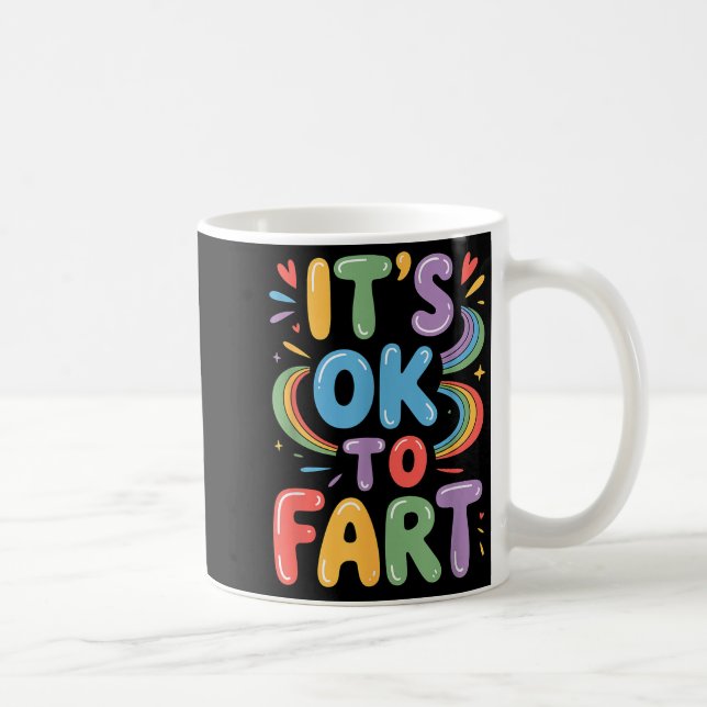 Mug C'est Ok De Péter Drôle Gaz Humour Conception Flat (Droite)