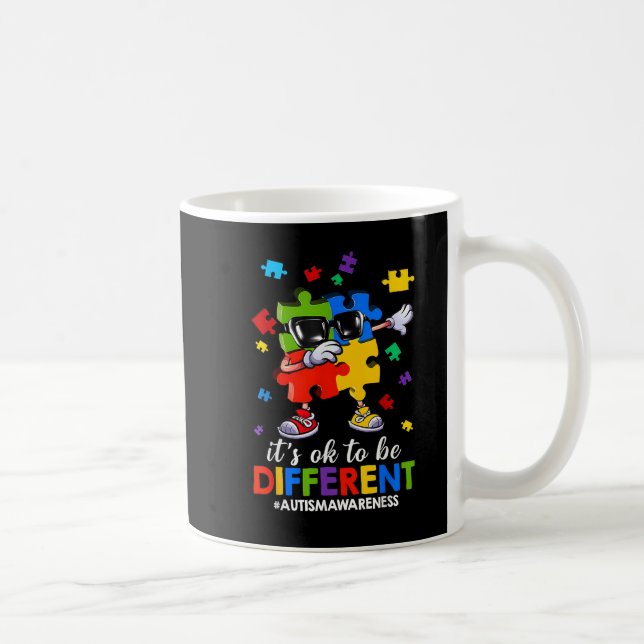 Mug C'est OK d'être différent Dabbing Puzzle Autisme (Droite)