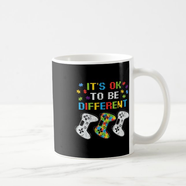 Mug C'Est Ok D'Être Différent Jeu Vidéo Gamer Autism A (Droite)