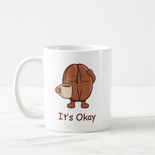 Mug C'est Okay Caractère de Grain de Café Mignon