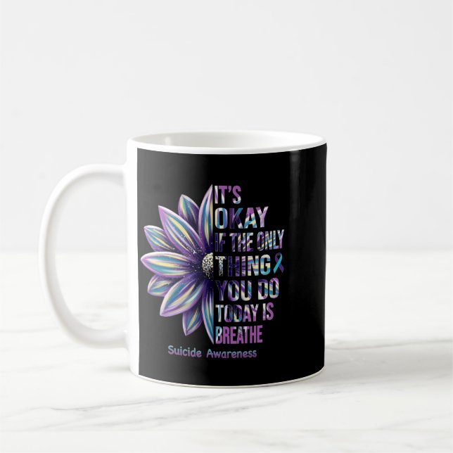 Mug C'est Okay Respirer Design de Sensibilisation (Gauche)
