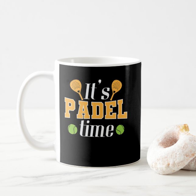 Mug C'est Padel Time Tennis Sport (Avec donut)