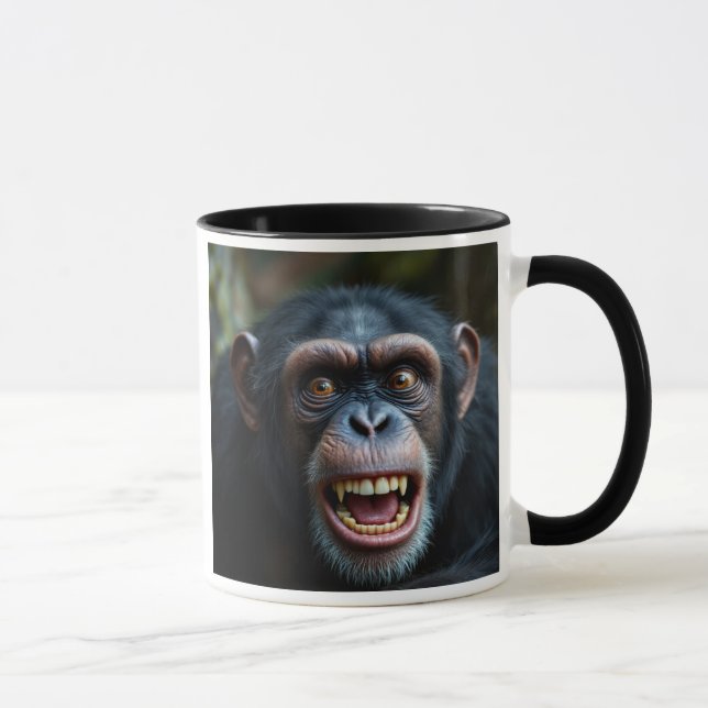 Mug C'est qu'il fait peur le chimpanzé. (Droite)