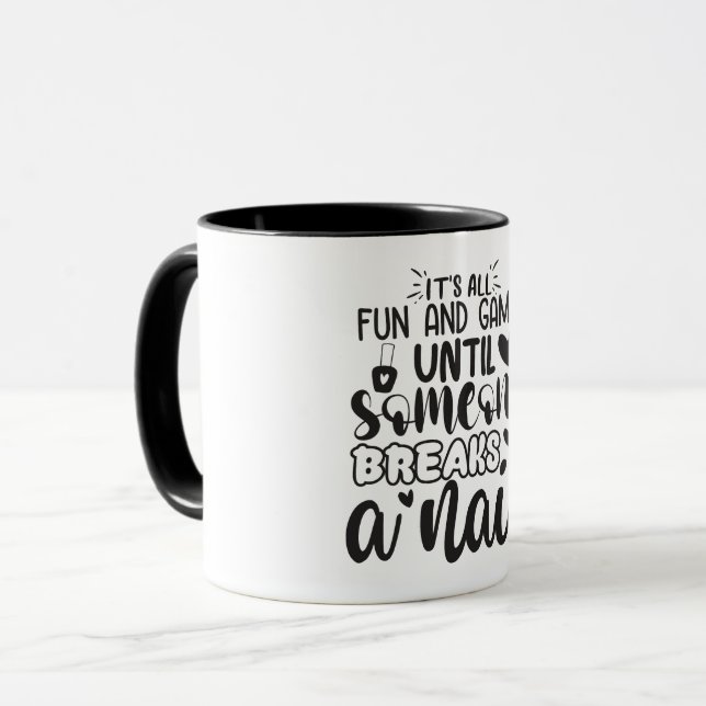 Mug C'est tout amusement...Technicienne en onglerie dr (Devant gauche)