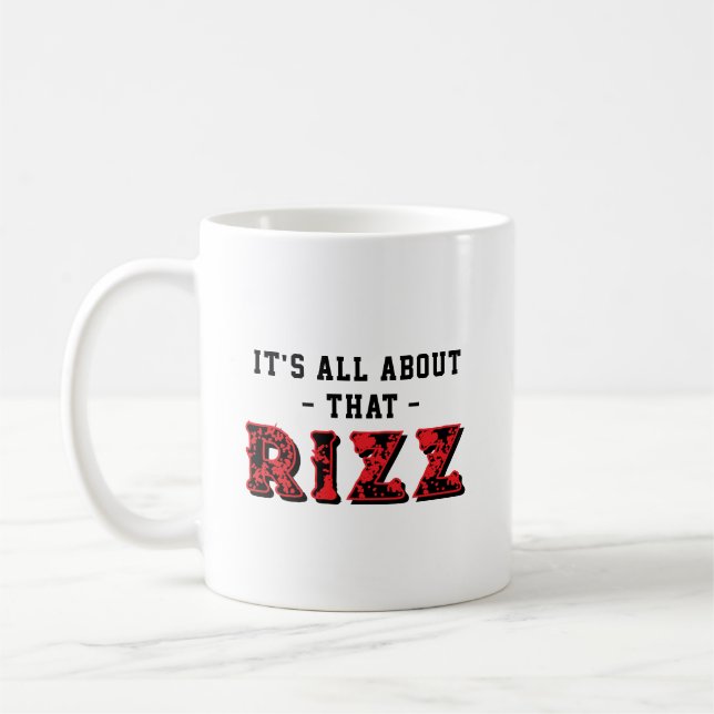 Mug C'est tout sur ce Rizz Rouge Gris (Gauche)