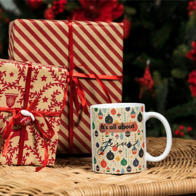 Mug C'est tout sur Jésus - Noël Coloré (Créateur téléchargé)