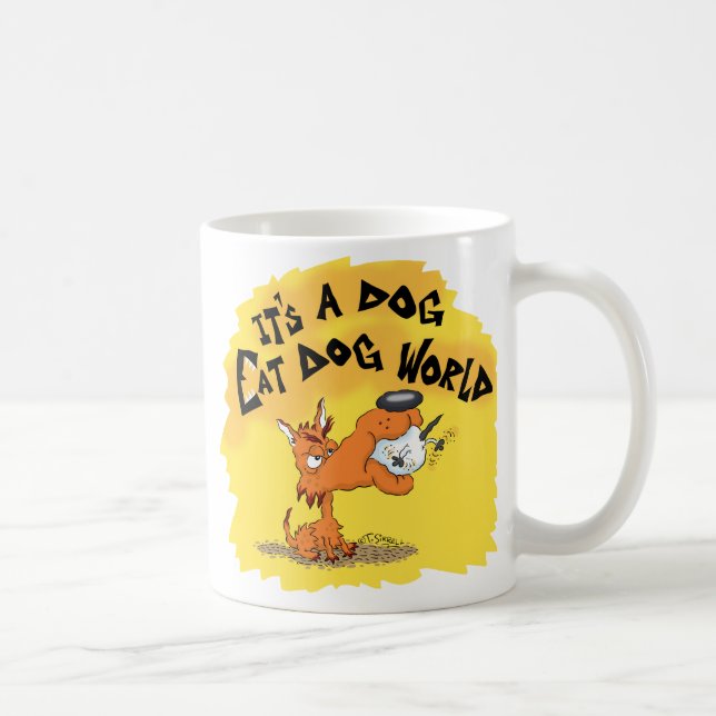 Mug C'est un chien mangent le monde de chien (Droite)
