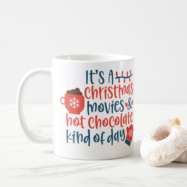 Mug C'est un film de Noël et une mascotte de jour au c (Avec donut)