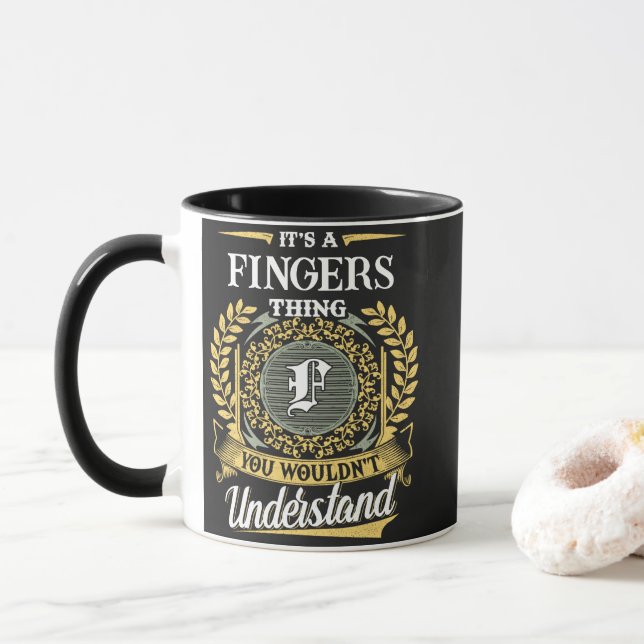 Mug C'est une affaire de DOIGTS que vous ne comprendri (Avec donut)