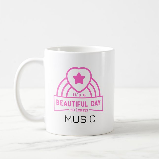 Mug C'est une belle journée pour apprendre PROF DE MUS (Gauche)