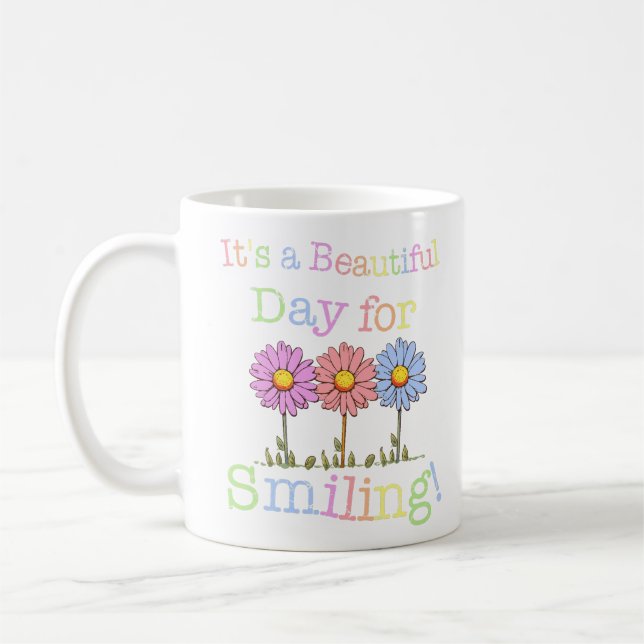 Mug C'est une belle journée pour le graphisme souriant (Gauche)