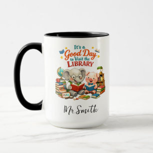 Mug C'est une bonne journée pour visiter la bibliothèq