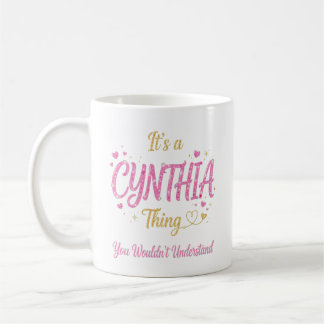 Mug C'est une chose Cynthia rose or femme cadeau