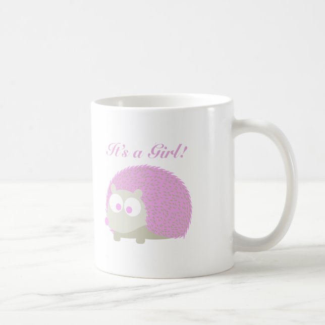 Mug C'est une fille ! Hérisson (Droite)