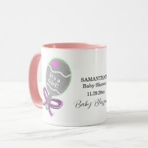 Mug C'est une fille rose Baby shower Nom