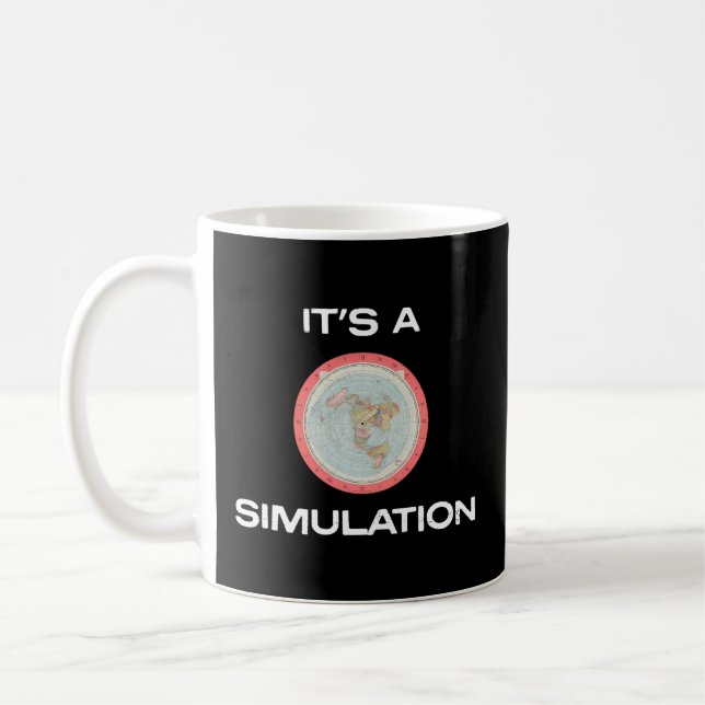 Mug C'Est Une Simulation - Gleason Flat Earth Map (Gauche)