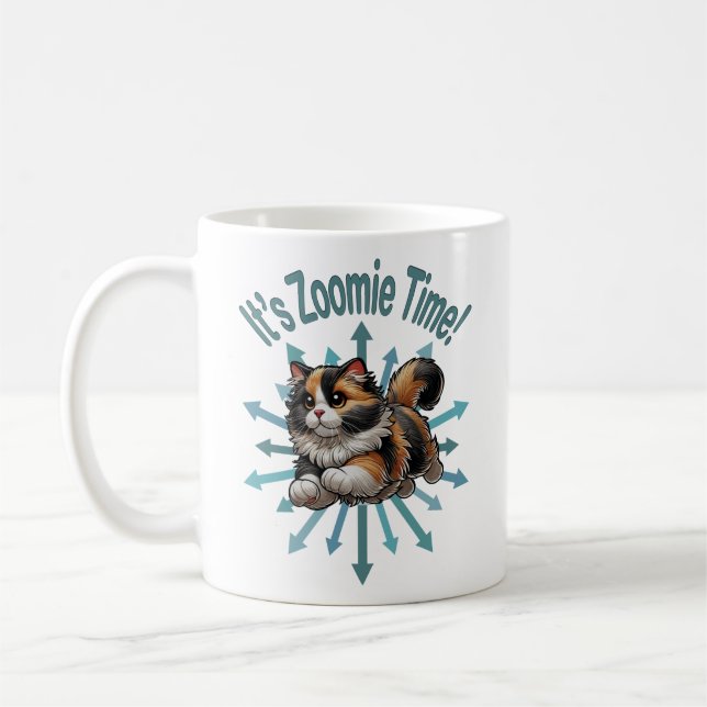 Mug C'est Zoomie Time Calico Cat (Gauche)