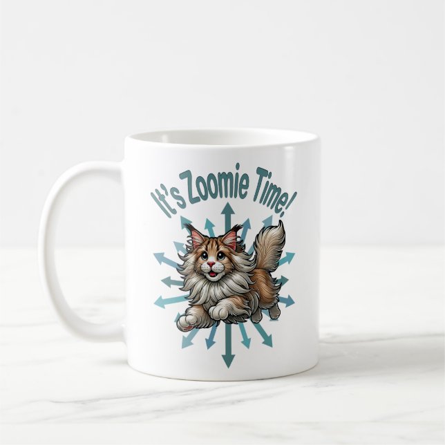 Mug C'est Zoomie Time Maine Coon Cat (Gauche)