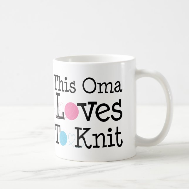 Mug Cet Oma aime tricoter le cadeau (Droite)