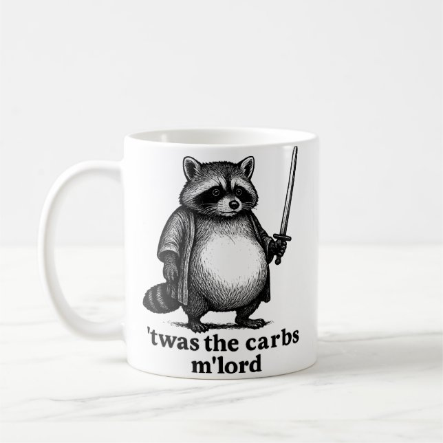 Mug C'ÉTAIT Les Glucides M'Lord Raton Laveur | Ordure  (Gauche)