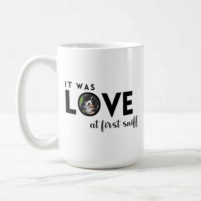 Mug C'était LOVE Amoureux des chiens photo personnalis (Gauche)