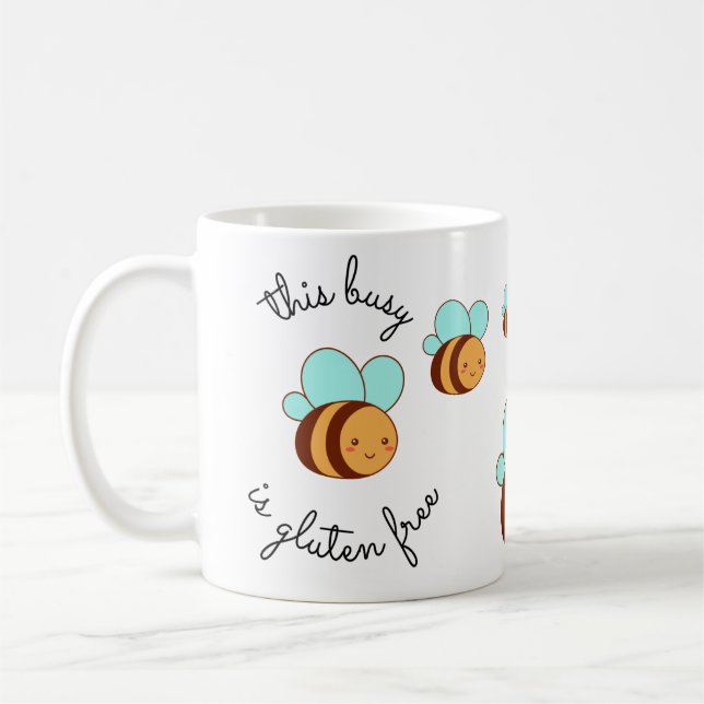 Mug Cette abeille occupée est sans gluten (Gauche)