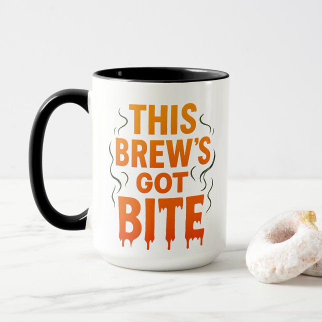 Mug Cette boisson a du mordant – Drôle et effrayant (Avec donut)