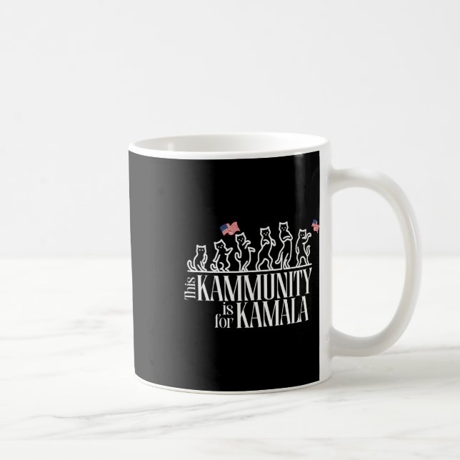Mug Cette communauté est pour Kamala Patriotic Cats Am (Droite)
