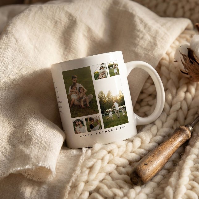 Mug 'Cette Fête des Pères' Collage de 6 Photos Cadeau (Créateur téléchargé)
