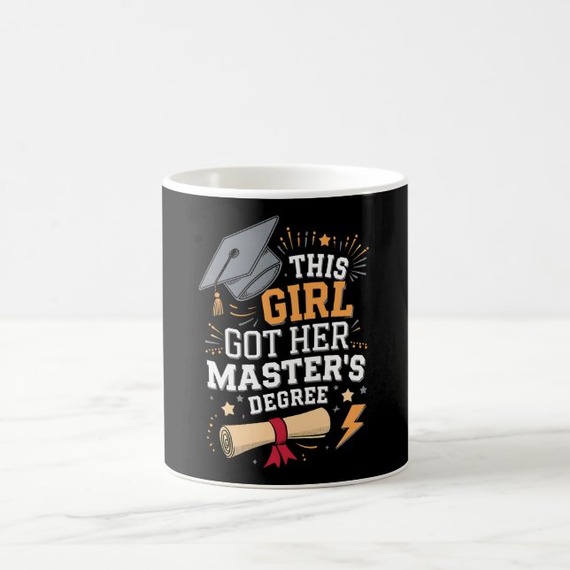 Mug Cette fille a obtenu son diplôme de master (Centre)